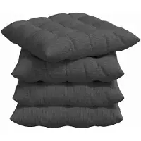 vidaXL Coussins De Siège 4 Pcs Gris Foncé 40 X 40 X 6 Cm