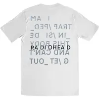 Radiohead Hommes, T-shirt, Trapped, Blanc, (L)