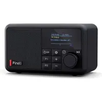 Pinell Radio Compact Bluetooth budzik DAB+/FM (DAB, DAB+ DAB, Bluetooth), Radio, Noir