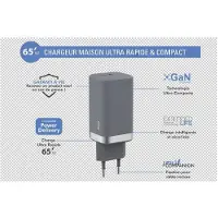 Force Power CS 65W USB C PD GaN CUBE Gris Recycle