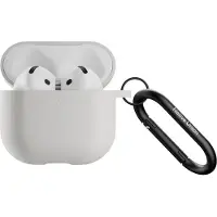 Native Union , étui en silicone pour AirPods 4 avec mousqueton en métal, gris