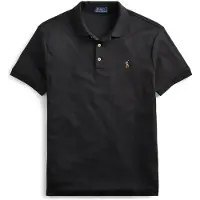 Ralph Lauren pour homme. 710685514002 Polo Slim Fit soft touch noir (3XL), Casuel, Coton, Manche courte