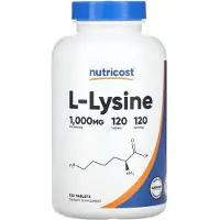 Nutricost , L-Lysine, 1 000 mg, 120 comprimés