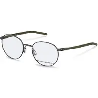 Porsche Design Lunettes de Vue - - P8756 - Métal rond - Noir/vert - Homme - 51-19-140
