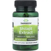 Swanson Health , Extrait de Shilajit, Standardisé, 400 mg, 60 Gélules Végétales