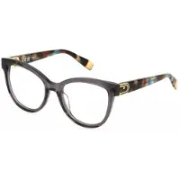Furla Lunettes de Vue VFU864 53/19/140 Grigio scuro lucido Acetato WOMAN VFU864