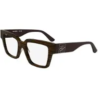 Karl Lagerfeld Lunettes de Vue - - KL6196 - Acétate marron rayé - 53/18/140 - Unisexe