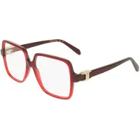 Ferragamo Lunettes de vue - - SF3058 - Acétate transparent rouge foncé dégradé - 56-15-145 - Femme