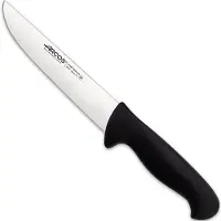 Arcos Couteau De Boucherie Couleur - Prof 291625 En Acier Inoxydable Nitrum Et Mango Polypropylène Noir Ergonomique Avec Lame De 18 Cm, Vitrine.