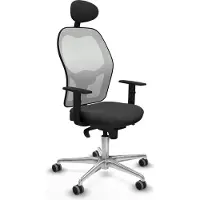 Piqueras Y Crespo Chaise de bureau avec appui-tête Jorquera 1D086G1 Gris foncé
