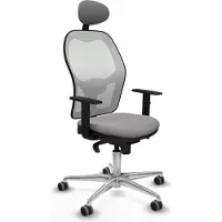 Piqueras Y Crespo Chaise de bureau avec appui-tête Jorquera 1D086G1 Gris