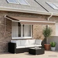 Prolenta Maison Exclusive - Toile de remplacement pour store banne, dimensions 5x3,5 mètres, couleur taupe, en polyester