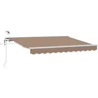 vidaXL , store enroulable, couleur taupe, 350 x 250 cm, polyester