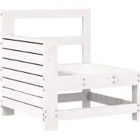 vidaXL Canapé de jardin accoudoir blanc 69x62x70,5 cm bois pin massif