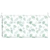 vidaXL Housse de banc de jardin motif feuilles 100x50x3 cm tissu Oxford