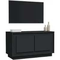 vidaXL Armoire TV noire 80x35x45 cm Bois composite