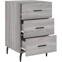 vidaXL Table de chevet sonoma gris 40x40x66 cm bois d'ingénierie
