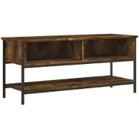 vidaXL Armoire TV chêne fumé 100x35x45 cm Bois composite