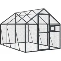 vidaXL Volière Anthracite 1,79x3x1,85 m Aluminium