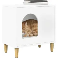 vidaXL Maison pour chats Blanc 51 x 30 x 52 cm Bois composite