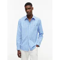 Tommy Hilfiger Chemise 'Regular Fit Flex Stripe' bleu clair / blanc