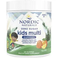 Nordic Naturals , Gommes Multi pour Enfants Sans Sucre, 4 Ans et Plus, Orange Citron, 120 Gommes