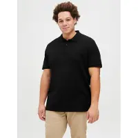 Jack & Jones Austin Plus Size Short Sleeve Polo Noir 5XL Homme