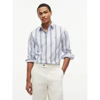 Tommy Hilfiger Chemise 'Regular Fit Multicolour Stripe' bleu marine / bleu clair / rose / blanc