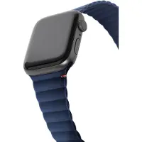 Decoded Sangle de traction magnétique en silicone 42/44mm (Silicone), Sangles de montre, Bleu