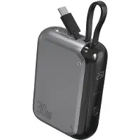 4smarts Powerbank Pocket 10000Mah30W Z Wbudowanym Kablem Usb-C 15Cm Space Grey 540699