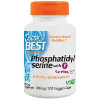 Doctors Best , PhosphatidylSérine avec SerinAid, 100 mg, 120 Capsules Végétariennes