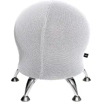 Topstar Tabouret Sitness 5, avec ballon de gymnastique intégré, capacité de charge jusqu'à 110 kg, blanc