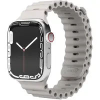 Vonmählen Wave Band 2 - 40 41 42mm - Taille unique (Silicone, Silicone recyclé), Sangles de montre, Beige, Marron