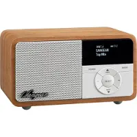 Sangean DDR-7X radio de table DAB+, FM AUX, Bluetooth verrouillage des touches, bois rechargeable (couleur claire)