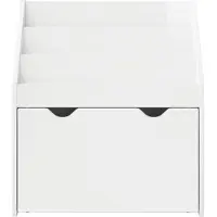 vidaXL Étagère pour enfants blanc brillant 60 x 29,5 x 69 cm Matériau dérivé du bois