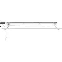 vidaXL Armature de store manuelle avec LED, couleur crème et blanc, 3,5 x 2,5 m