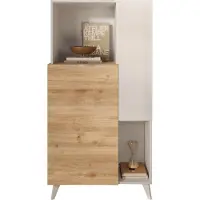 CALICOSY - Buffet 2 portes, 2 niches et 2 étagères L80 cm - MALA