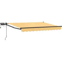 vidaXL Store à bras articulés manuel avec LED, couleur sable