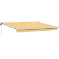 vidaXL Store extensible couleur sable 300 x 250 cm en tissu et métal