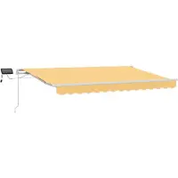 vidaXL Store banne rétractable couleur sable 400 x 350 cm en tissu et aluminium