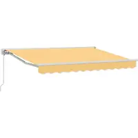 vidaXL Store à enroulement manuel, couleur sable, 4 × 3,5 m
