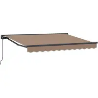 vidaXL Store rétractable taupe 4,5 × 3 m en polyester et aluminium