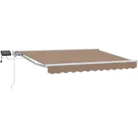 vidaXL Armature de store manuelle avec LED, taupe, 4,5 × 3 m