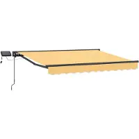 vidaXL Armature de store manuelle avec LED, couleur sable, 4,5 × 3 m