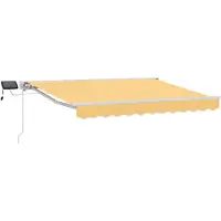 vidaXL Armature de store manuelle avec LED, couleur sable, 3 x 2,5 m