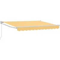 vidaXL Store à enrouleur couleur sable 3,5 x 2 m 100 % polyester et aluminium