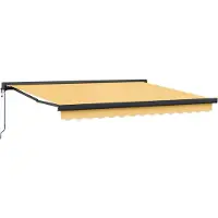 vidaXL Store extensible couleur sable 300 x 250 cm en tissu et métal