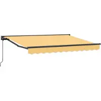 vidaXL Store rétractable couleur sable 3 x 2,5 m en polyester et aluminium