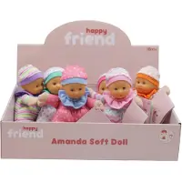 Happy Friend Amanda Poupée souple 19cm 6 asst. CDU assorteret