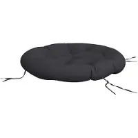 vidaXL Coussin Rond Noir Ø 100 X11 Cm Tissu Oxford
